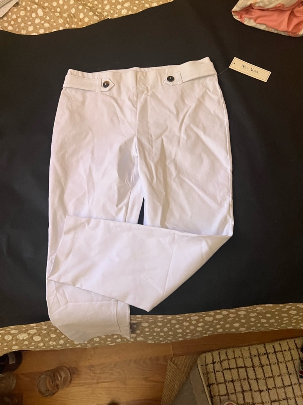 New York & Company White Women's Stretch Pants